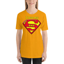 Load image into Gallery viewer, 8. DadTees_I love my Superdad. Tees for a younger child too.