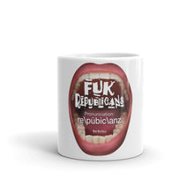 Load image into Gallery viewer, Mug to laugh at the ‘Right’ in humor with: “Fuk RePubicAnz”