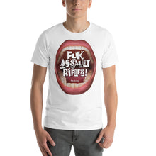 Load image into Gallery viewer, Wear this Tee Shirt with your take on mass murders: “Fuk Assault Rifles”