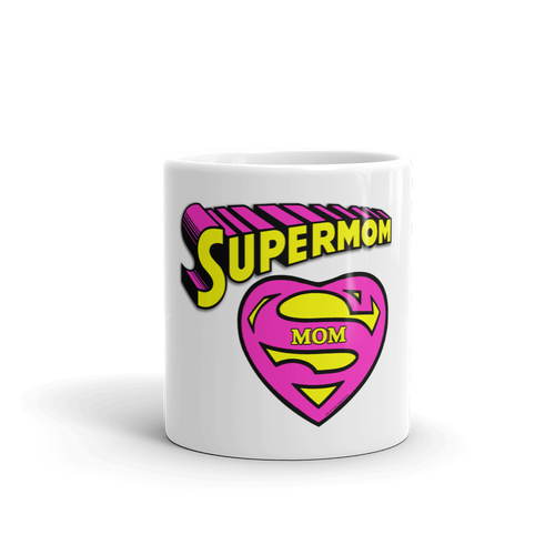 13. Mug For Mom_Supermom Logo plus ’SuperMom Lettering in the Super hero style.