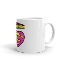 Load image into Gallery viewer, 13. Mug For Mom_Supermom Logo plus ’SuperMom Lettering in the Super hero style.