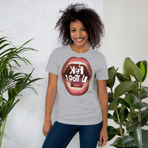 B8. Fuk U Too_Unisex Premium T-Shirt | Bella + Canvas 3001 ReflecTeeshirt (lettered in reverse).
