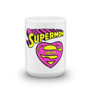 13. Mug For Mom_Supermom Logo plus ’SuperMom Lettering in the Super hero style.