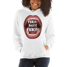 Load image into Gallery viewer, Frustrated? Laugh it off with: “Fuk It! Fuk It! Fuk It!” Hooded Sweatshirt
