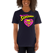 Load image into Gallery viewer, 3. MomTees_Supermom Logo plus ’SuperMom Lettering in the Super hero style.