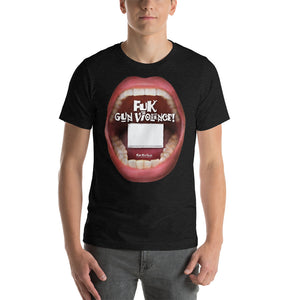 Customize your Tee with your take on Gun violence in the box: “Fuk Gun Violence”